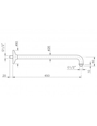 Кронштейн для душа Nicolazzi C5600/7CR
