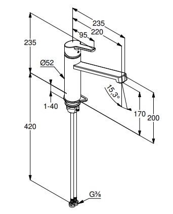 Смеситель для кухни Kludi M3 585753975 черный матовый