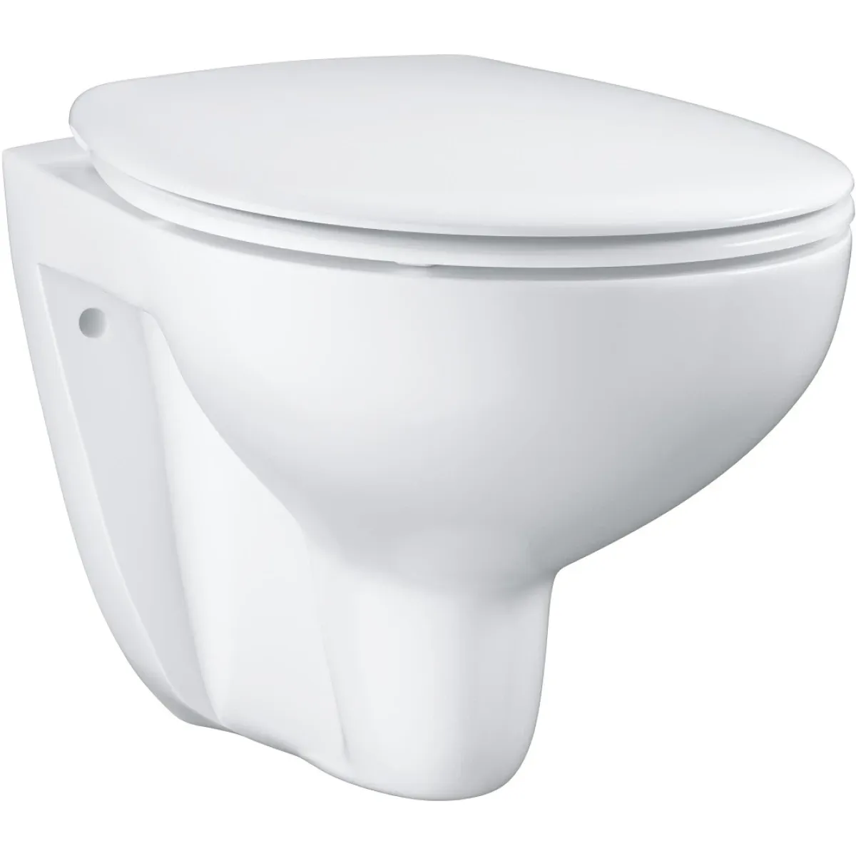 Унитаз подвесной Grohe Bau Ceramic 39351000 безободковый, с сиденьем микролифт, альпийский белый