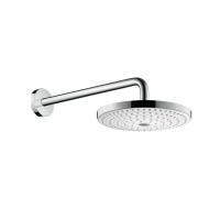 Верхний душ hansgrohe Raindance Select ES 26470400 24х24 см 2 режима струи с держателем хром/белый