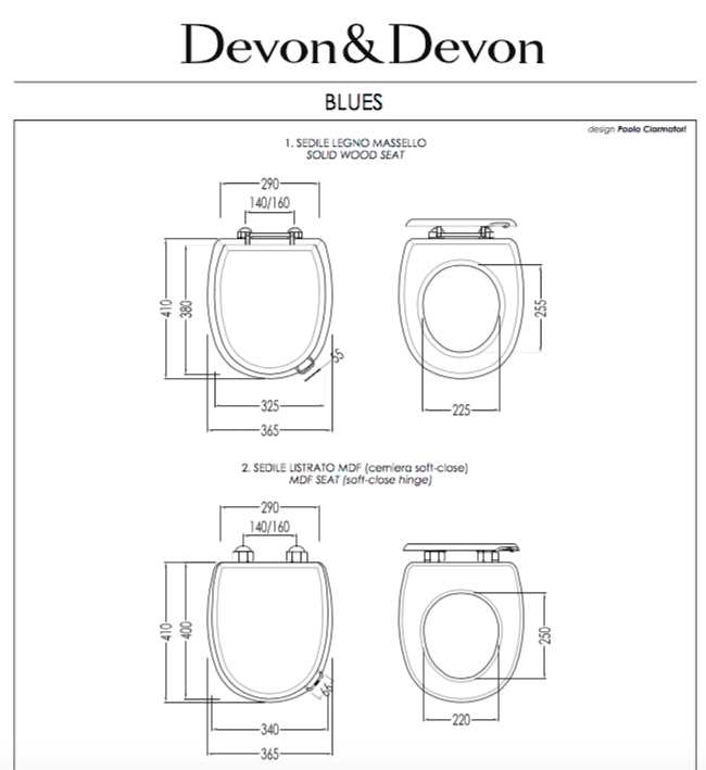 Сиденье для унитаза Devon&Devon Blues SEDILE цвет Deep Black/хром