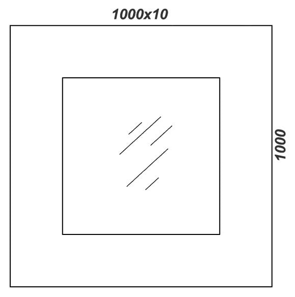 Зеркало Clarberg Papyrus-wood 100 (Pap-w.02.10/LIGHT) светлое дерево