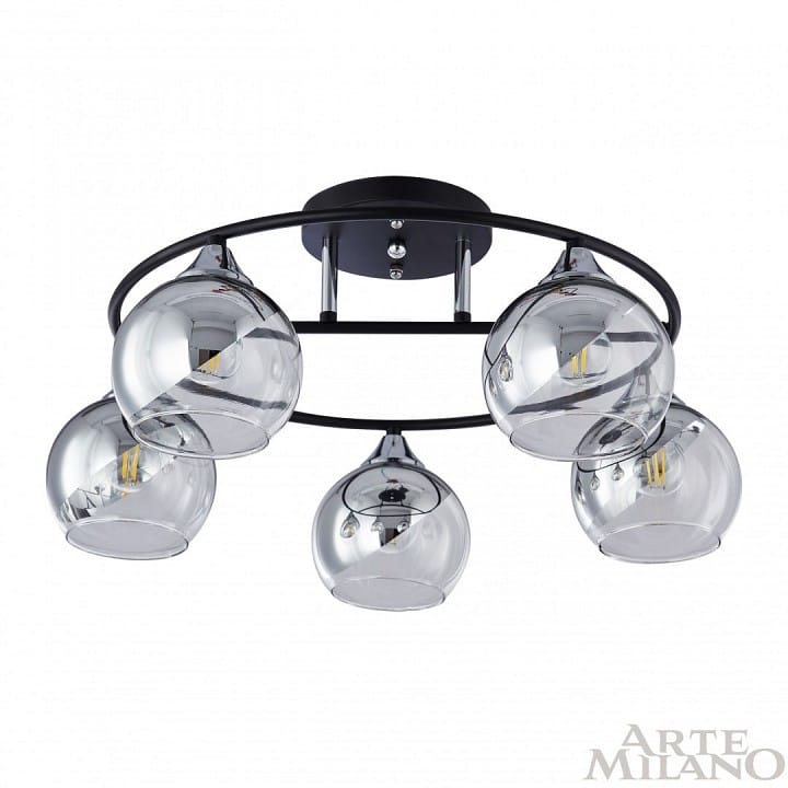Потолочная люстра Arte Milano AMALFI-322403 322403/5 BK+CR