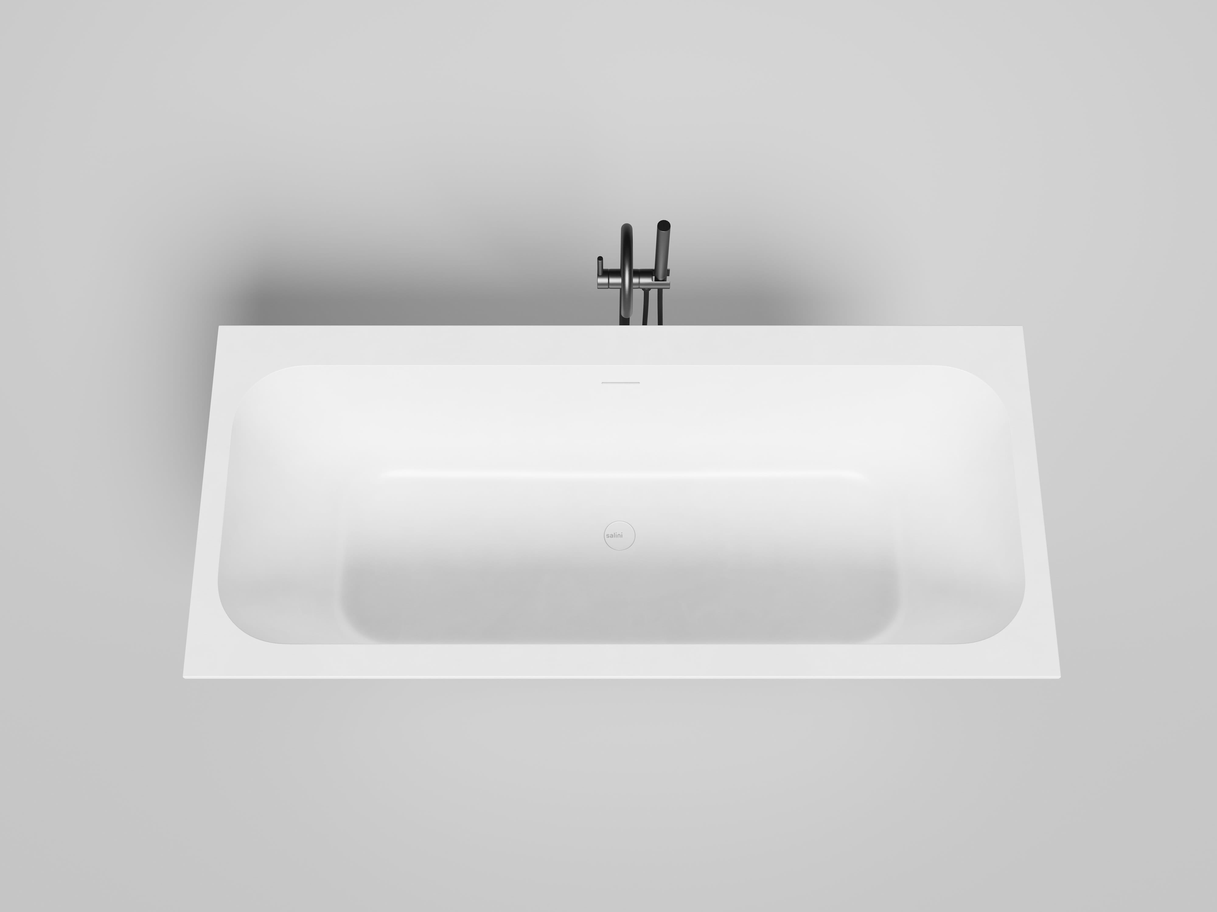 Ванна из искусственного камня Salini Orlando Axis Kit 180х80 103322M белая матовая