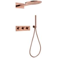 Душевой комплект Abber Wasser Kreis AF8151RG с термостатом розовое золото