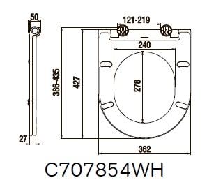 Крышка-сиденье для унитаза AM.PM Spirit V2.0 C707854WH микролифт