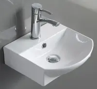Раковина CeramaLux 78014B 35x35,5 см, подвесная, белый