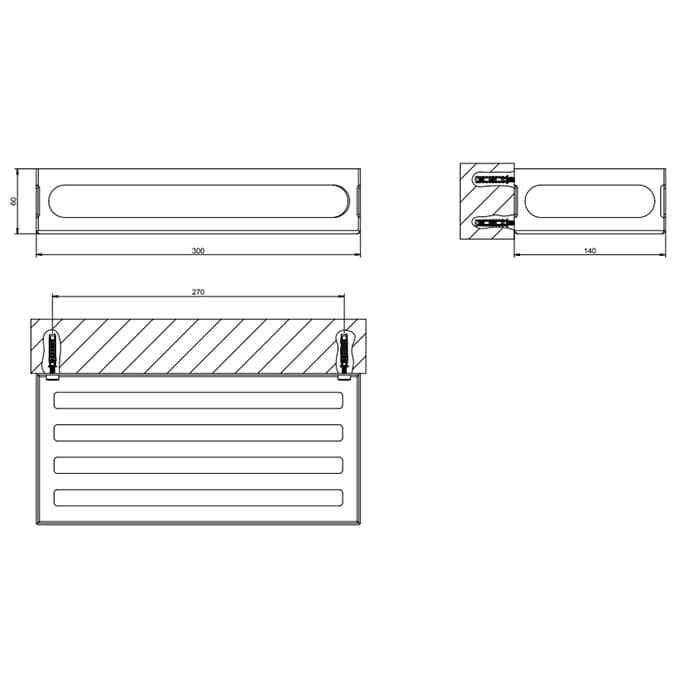 Полочка Gessi Rilievo 30 см 59549#031