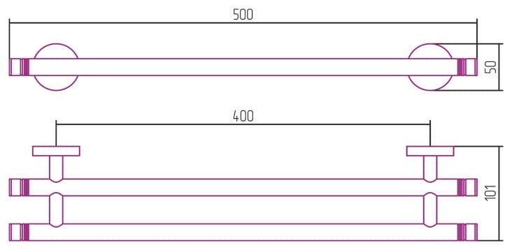Полотенцедержатель Сунержа Каньон 03-3002-0500 золото