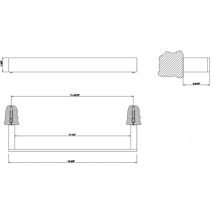 Полотенцедержатель Gessi Rettangolo 30 см 20897#031