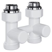 Узел нижнего подключения Royal Thermo Design прямой 1/2"х3/4" EK (белый)