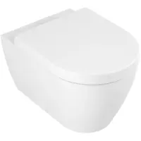 Унитаз подвесной Serel Saphire SP26BM безободковый, с функцией биде, с сиденьем микролифт, белый