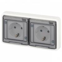 Розетка с заземлением и со шторкой, с крышкой Эра Эра Эксперт 11-2524-01