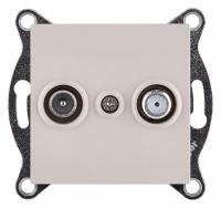 ТВ-розетка и SAT-розетка оконечная без рамки Kollinger  REA-035CM