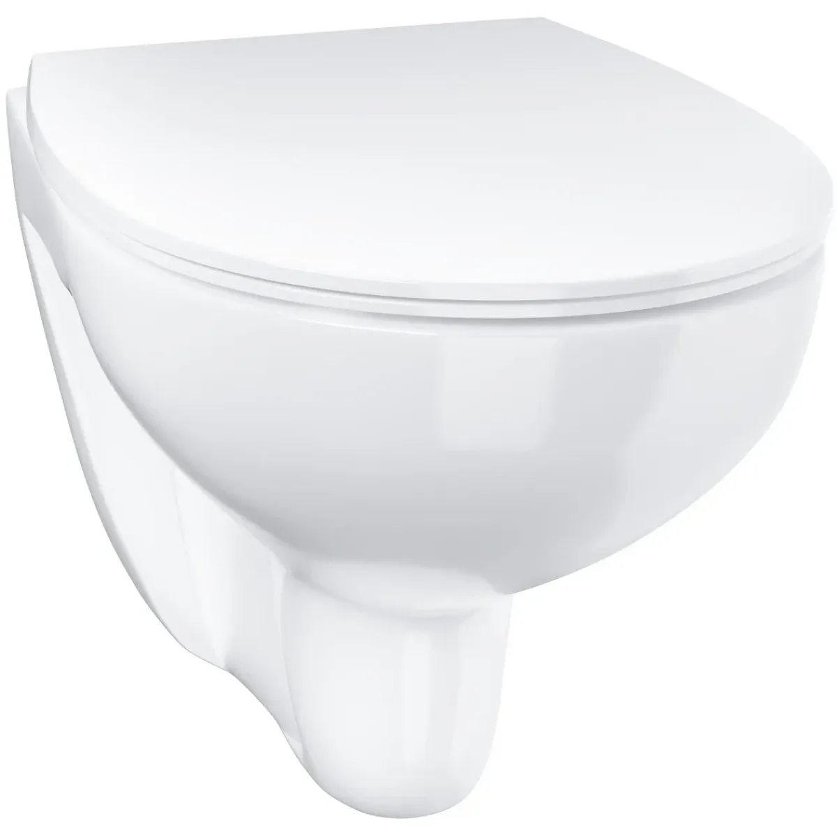 Унитаз подвесной Grohe Bau Ceramic 39899000 безободковый, с сиденьем микролифт, альпийский белый