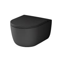 Подвесной унитаз Damixa Sirius DX86C1700MBSC с крышкой-сиденьем черный матовый