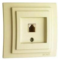 Розетка телефонная RJ-11 Mono Electric Larissa 103-171705-124