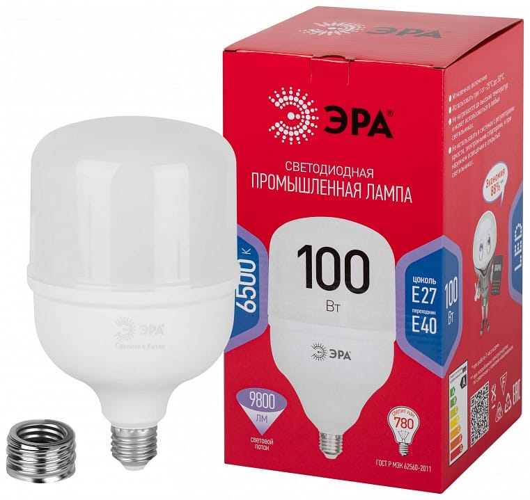 Лампа светодиодная Эра  E27, E40 100Вт 6500K LED POWER T140-100W-6500-E27/E40 R