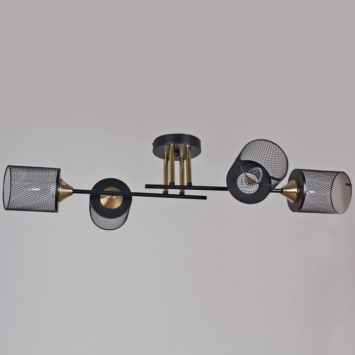 Люстра на штанге Reluce  38460-0.3-04 BK+COPPER