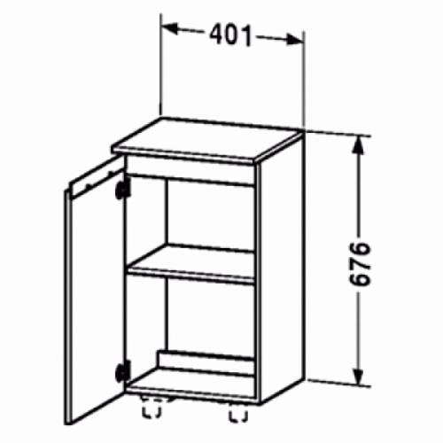 Тумба Duravit D-CODE 9662 белая