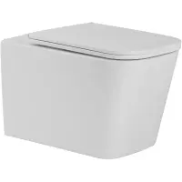 Унитаз подвесной SantiLine SL-5027 безободковый, торнадо, с сиденьем микролифт, белый