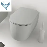 Унитаз подвесной Kerasan Nolita 531559 безободковый, торнадо, серый матовый