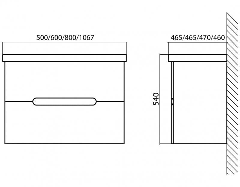 Тумба под раковину Belbagno LUXURY-500 LUXURY-500-2C-SO-TL