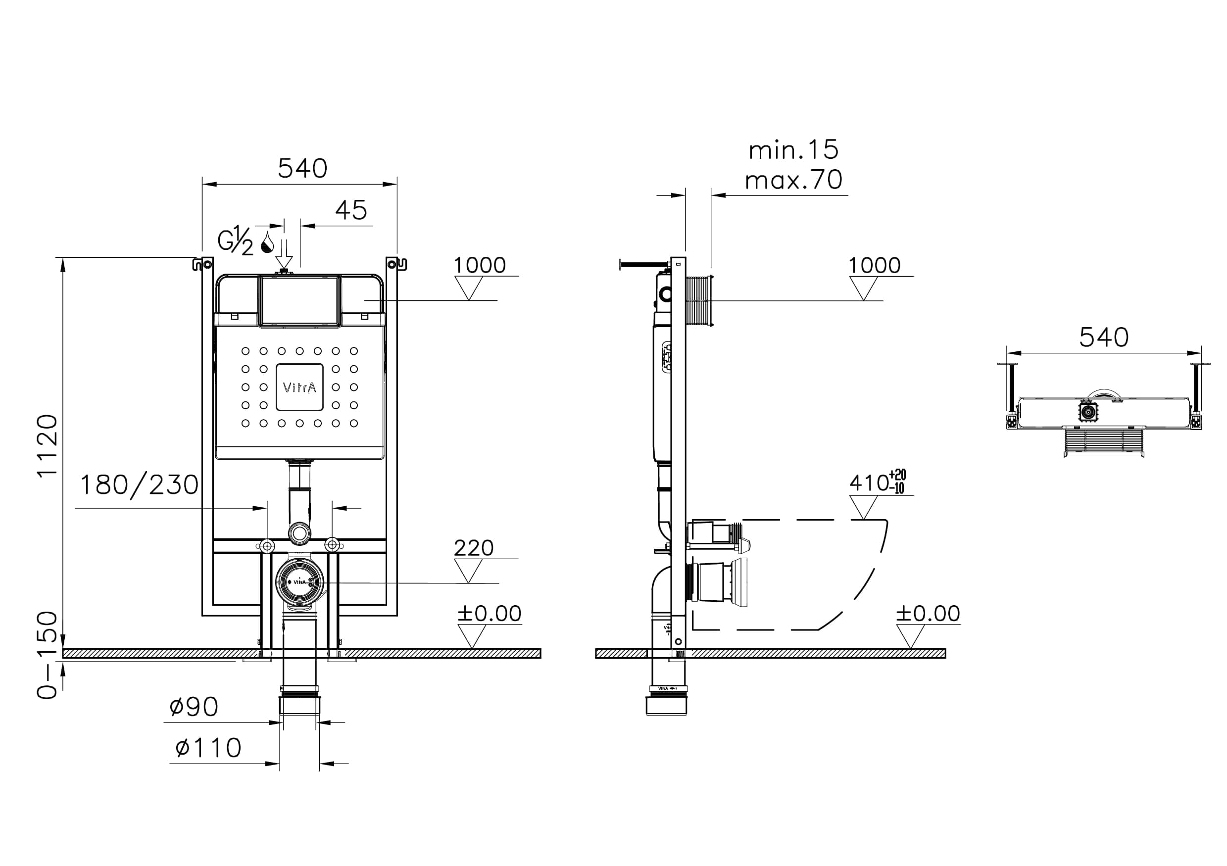 Инсталляция для унитаза Vitra V-Fix Core 738-5800-01