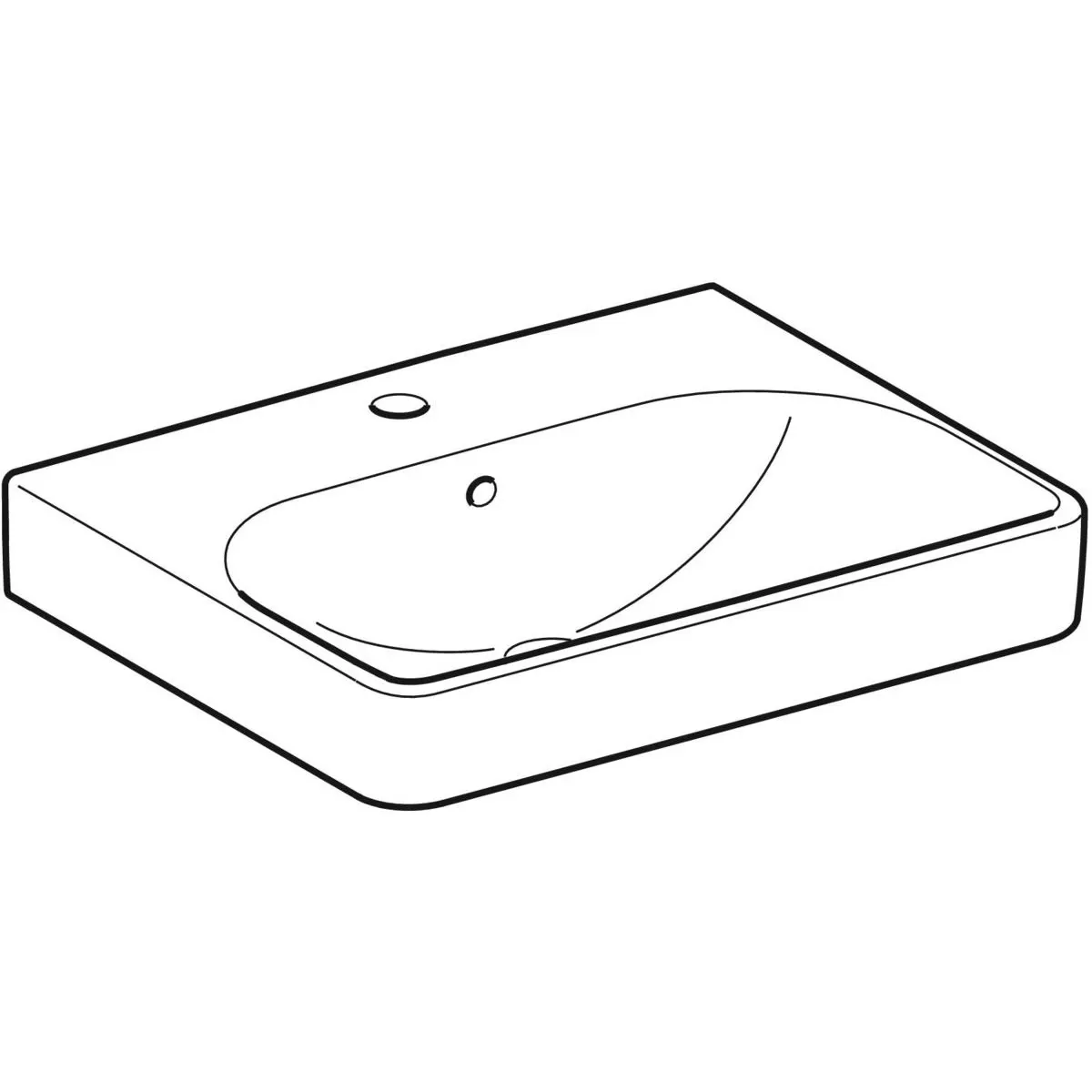 Раковина 55x44 см Geberit Smyle Square 500.259.01.1