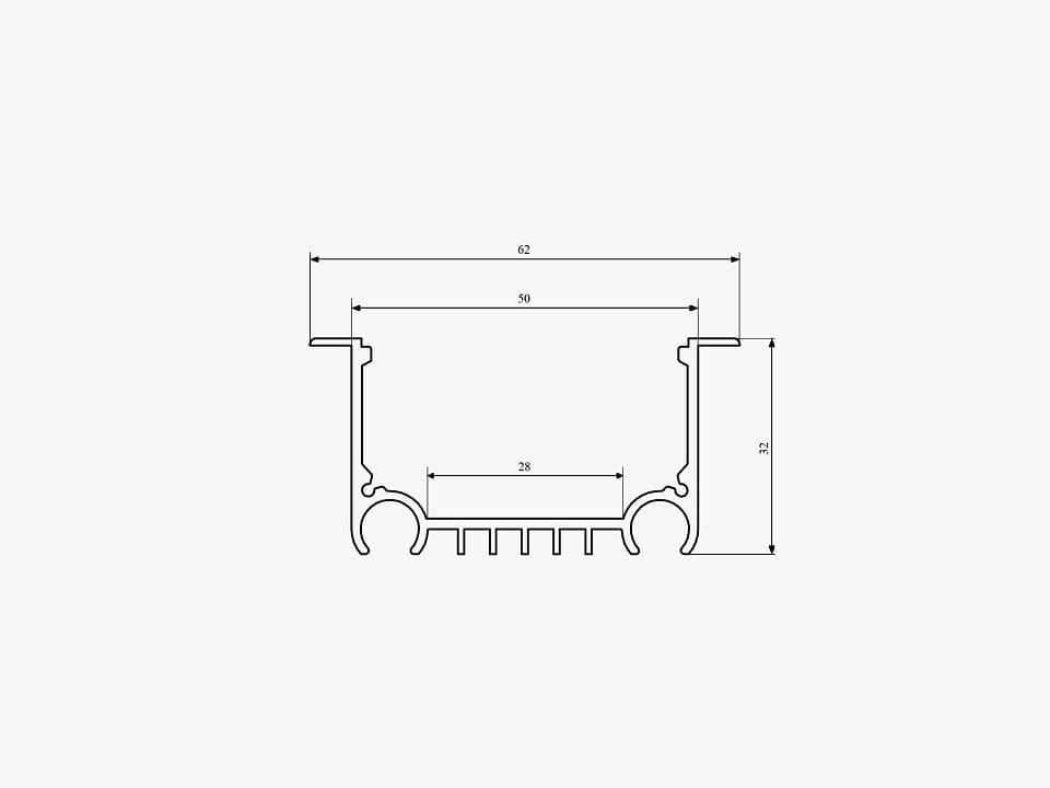 Профиль встраиваемый LEDS POWER  000042