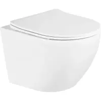 Унитаз подвесной GID Tr2122TF безободковый, торнадо, с сиденьем микролифт, белый