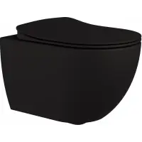 Унитаз подвесной Creavit Free FE322-00SM00E-0000 безободковый, с функцией биде, черный матовый