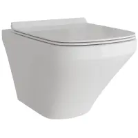 Унитаз подвесной Grossman GR-4440S безободковый, с сиденьем микролифт, белый