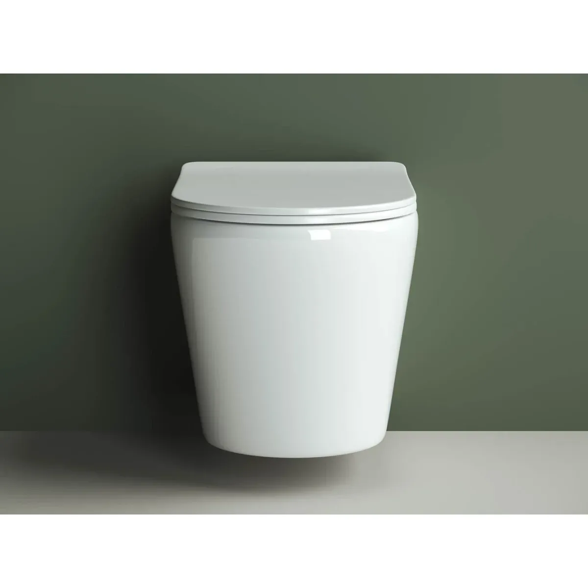 Унитаз подвесной Ceramica Nova Highlight CN1804 безободковый, с сиденьем микролифт, белый