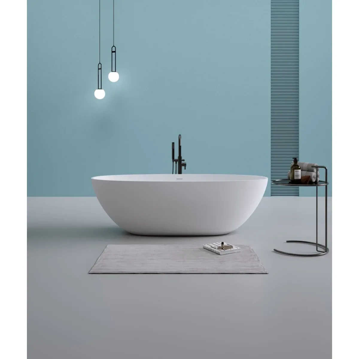 Ванна из литьевого мрамора Timo Lempi Solid Surface LEMPI1700 170x78 см, отдельностоящая, белый матовый