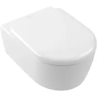 Унитаз подвесной Villeroy & Boch Skyla 5656CL01 безободковый, торнадо, с сиденьем микролифт, альпийский белый