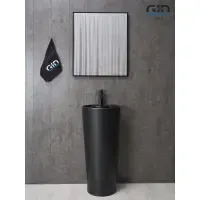 Раковина GID Nb131bm 40x40 см, напольная, черный матовый