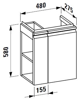 Тумба под раковину Laufen Pro 4.8300.1.095.475.1