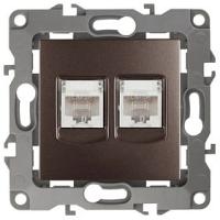 Розетка двойная Ethernet RJ-45 без рамки Эра Эра 12 12-3108-13