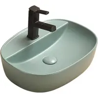 Раковина-чаша CeramaLux 78239XMLG-6 50,5x38,5 см, накладная, бирюзовый матовый