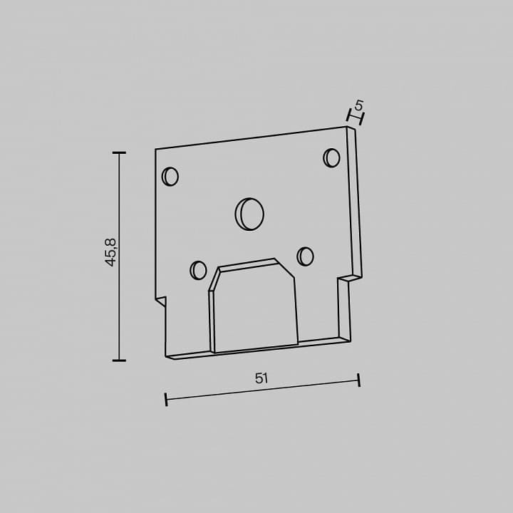 Заглушка для трека боковая Maytoni Technical  TRA034EC-SCCL-42B