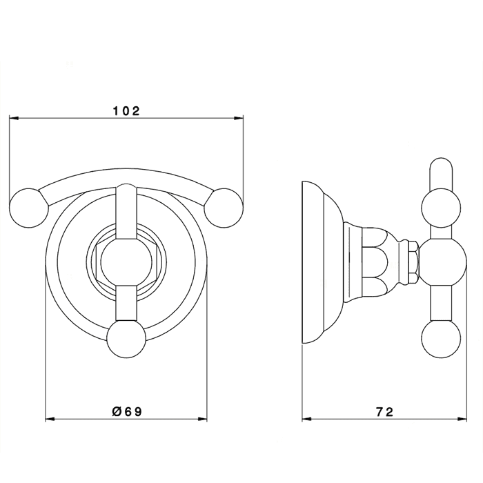 Крючок Nicolazzi Accessori Classica 1481BZ бронза