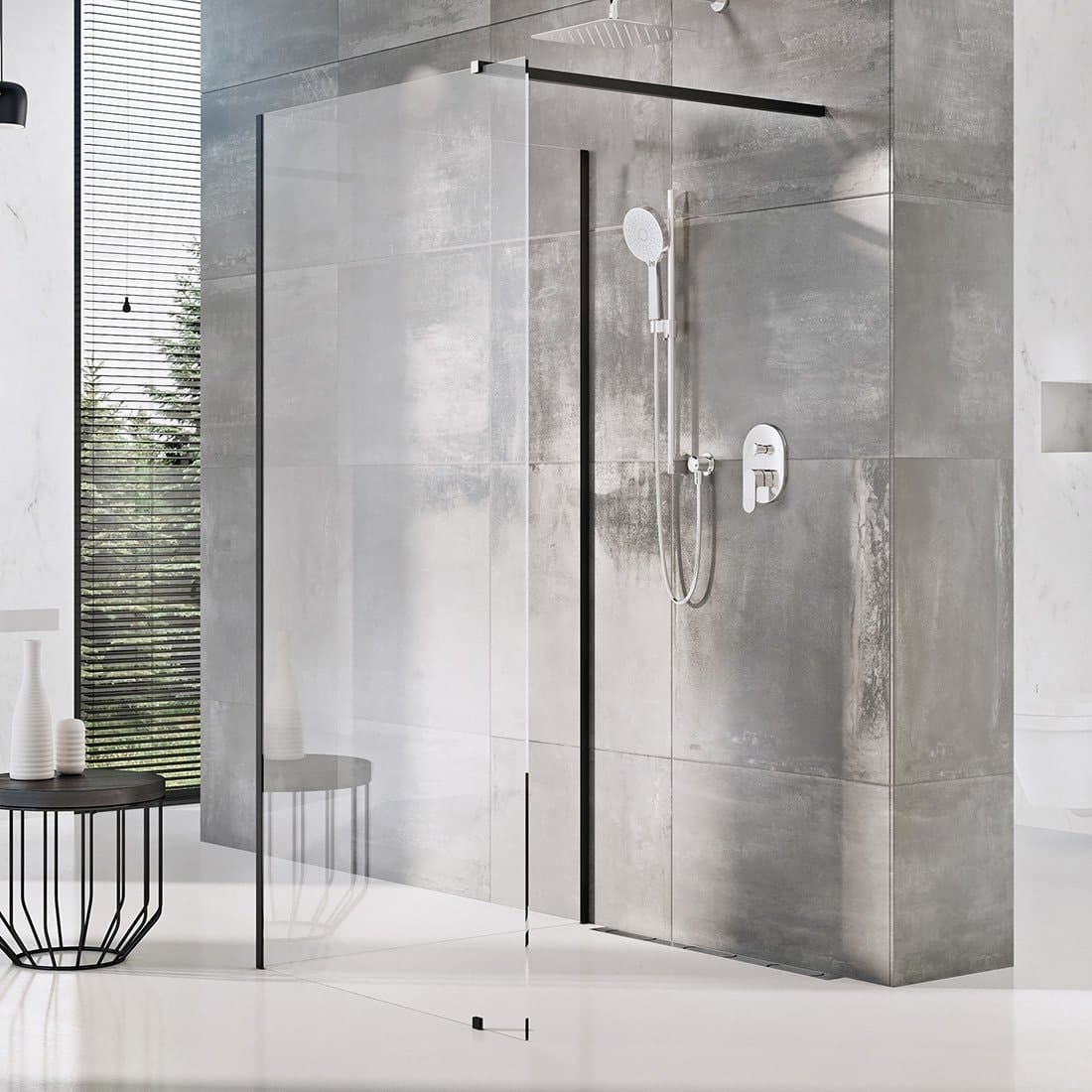 Передняя стенка Ravak Walk-In Corner 120 GW1CD4300Z1 черный+Transparent