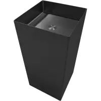 Раковина Abber Wasser Kreis AF2413MB 39,6x39,6 см, напольная, черный матовый