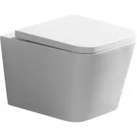 Унитаз подвесной Agger AT11150 безободковый, торнадо, с сиденьем микролифт, белый глянец