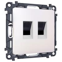 Розетка двойная Ethernet RJ-45 без рамки Ambrella Volt ALFA MA212110