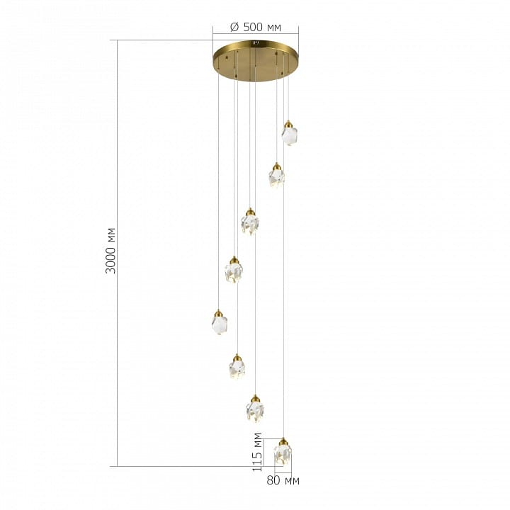 Подвесная люстра ST-Luce Cascato SL6114.203.08