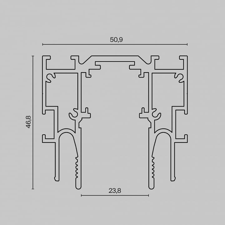 Трек встраиваемый Maytoni Technical Шинопроводы Эксилити TRX034-SCCL-422B