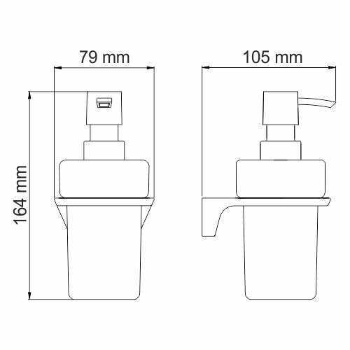 Дозатор для жидкого мыла WasserKRAFT Glan K-5199