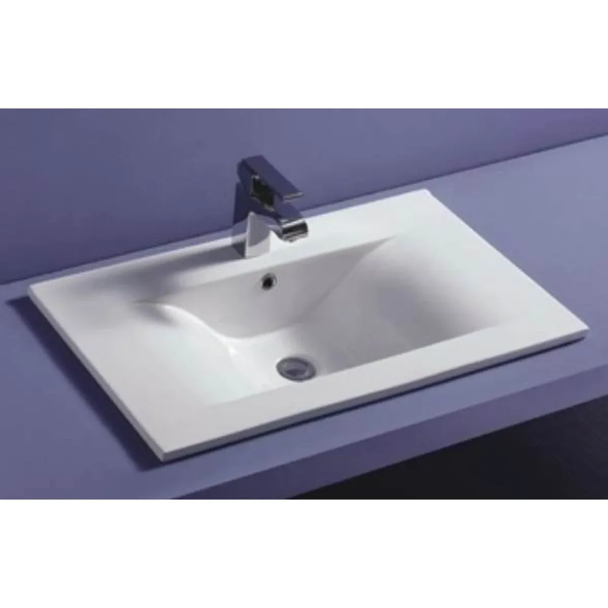 Раковина CeramaLux JY-807-75 75x46,5 см, накладная, белый
